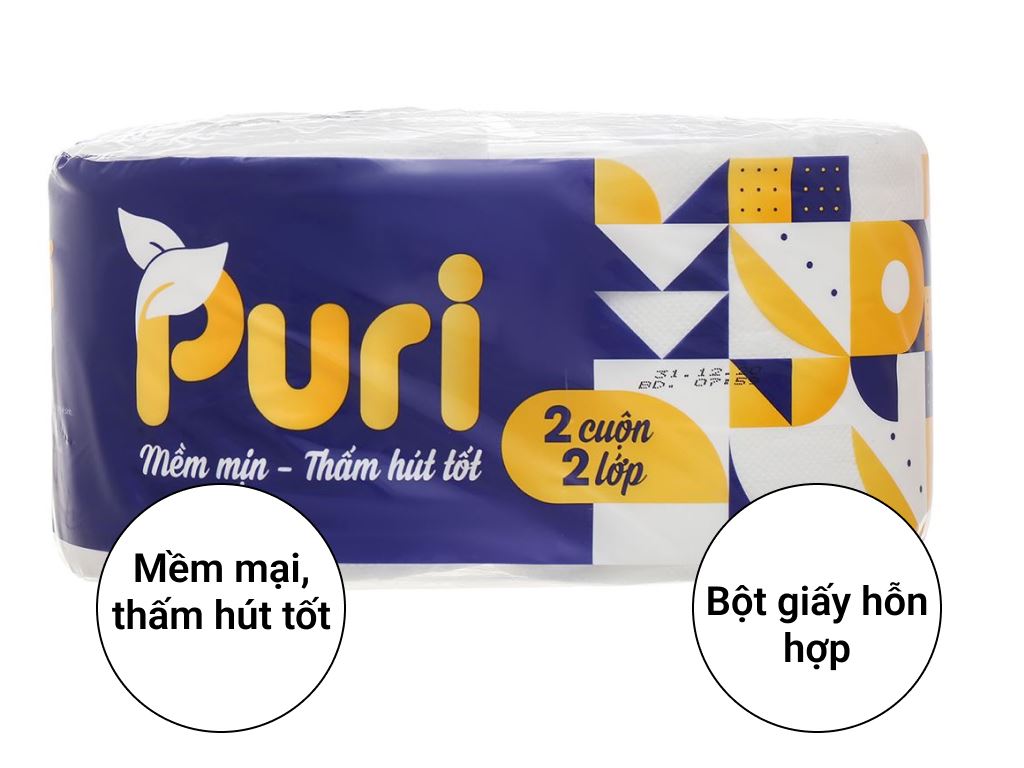( HA NOI ) 2 cuộn giấy vệ sinh Puri 2 lớp