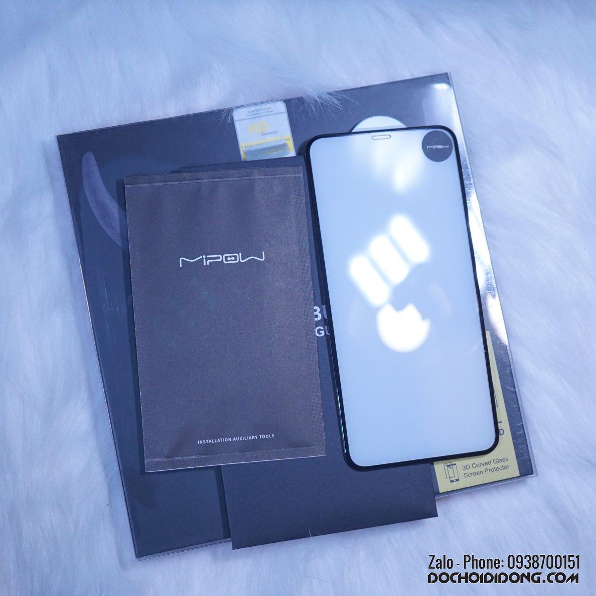 [HCM]Miếng Dán Cường Lực IPhone 11 Pro Max Mipow King Bull 3D Full Màn Hình