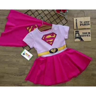 Váy đầm Siêu nhân Supergirl _ Samkids