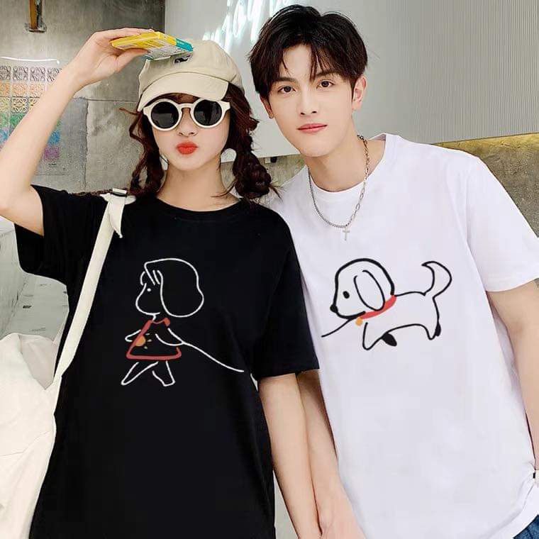 ÁO ĐÔI, SET CÔ GÁI DẮT CÚN ĐI DẠO
