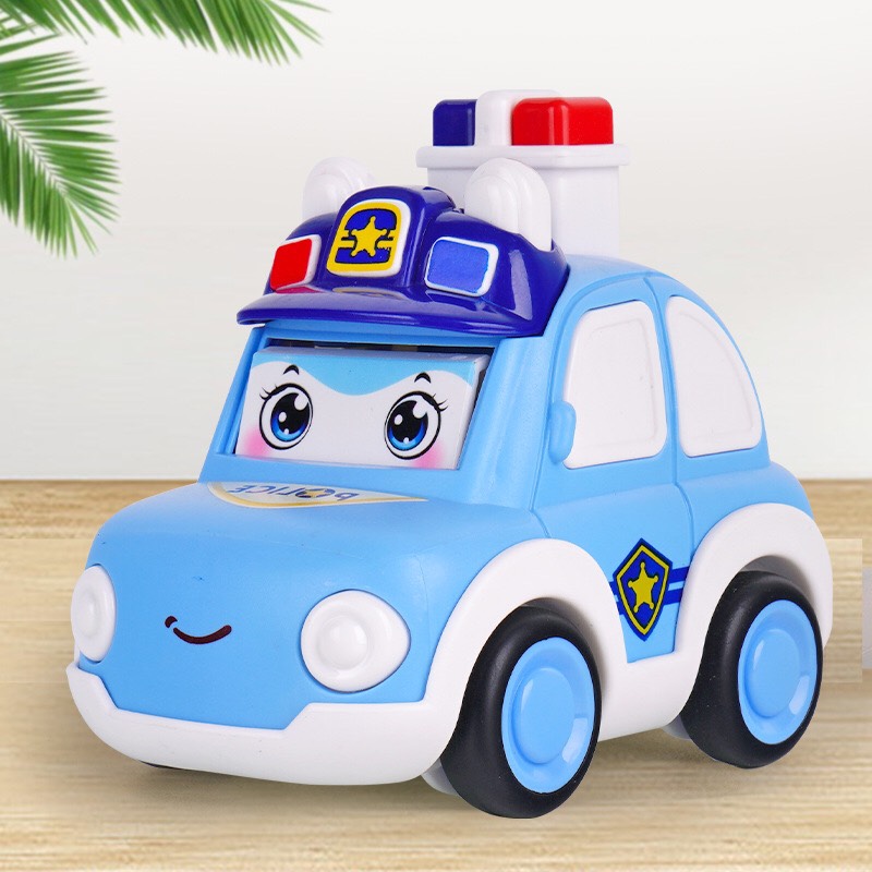 Mô hình xe Robocar nút chạy tự động - Đồ chơi xe Robocar nhấn nút chạy