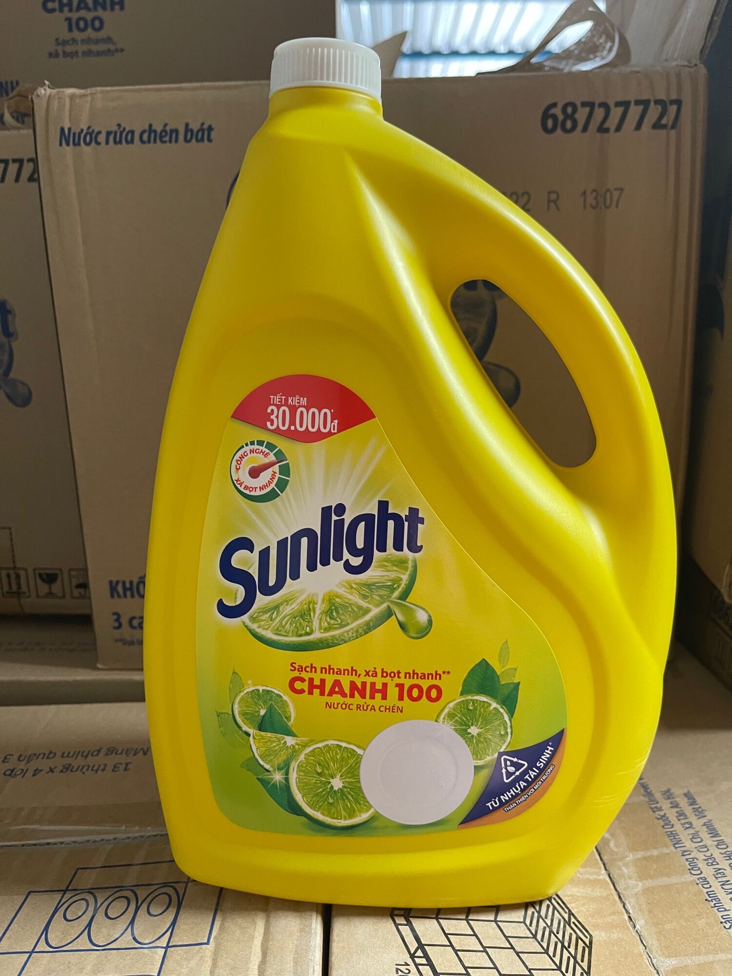 [HCM] Nước Rửa Chén Sunlight Hương Chanh 3,6Kg