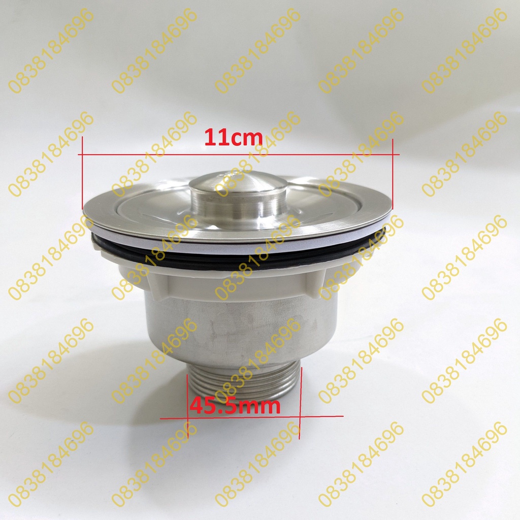 Bầu Xả Chậu Rửa Chén Bát inox 304 Phi 110mm