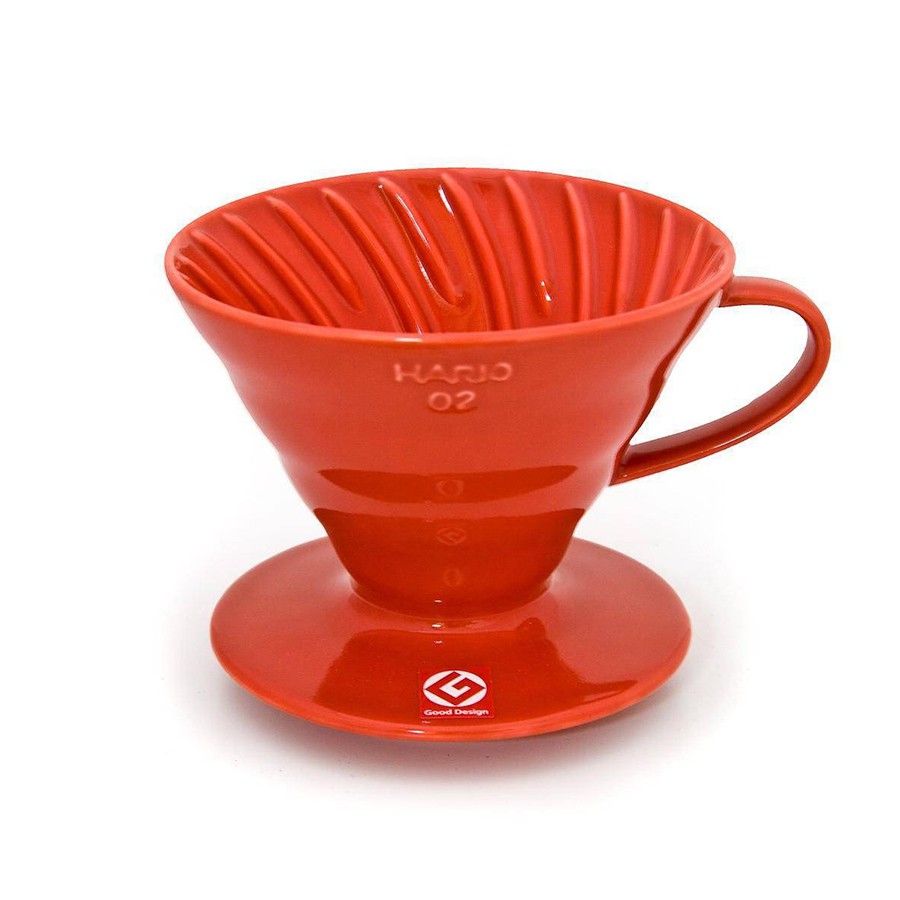 Phễu lọc cà phê V60 Hario nhựa đỏ (size 01 - 02)