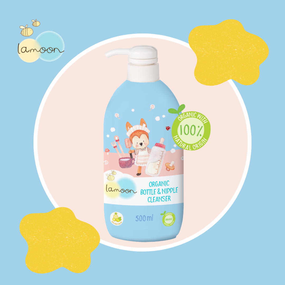 Lamoon Organic Baby Milk Bottle Cleaner - 500ml Bottle