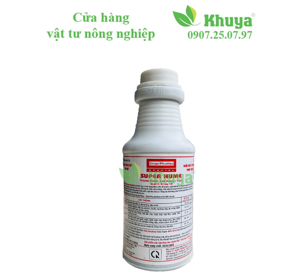 Phân bón lá Super Hume 250ml Kích Dưỡng rễ và Giải độc