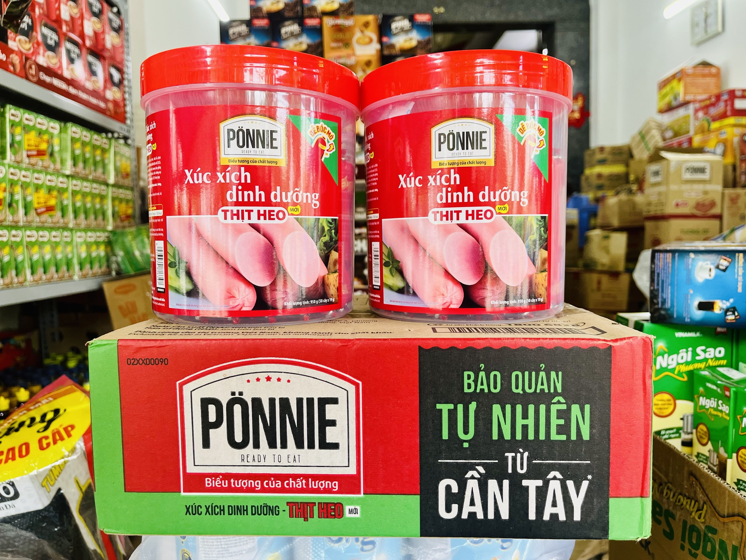 Hũ Xúc xích dinh dưỡng thịt heo Ponnie