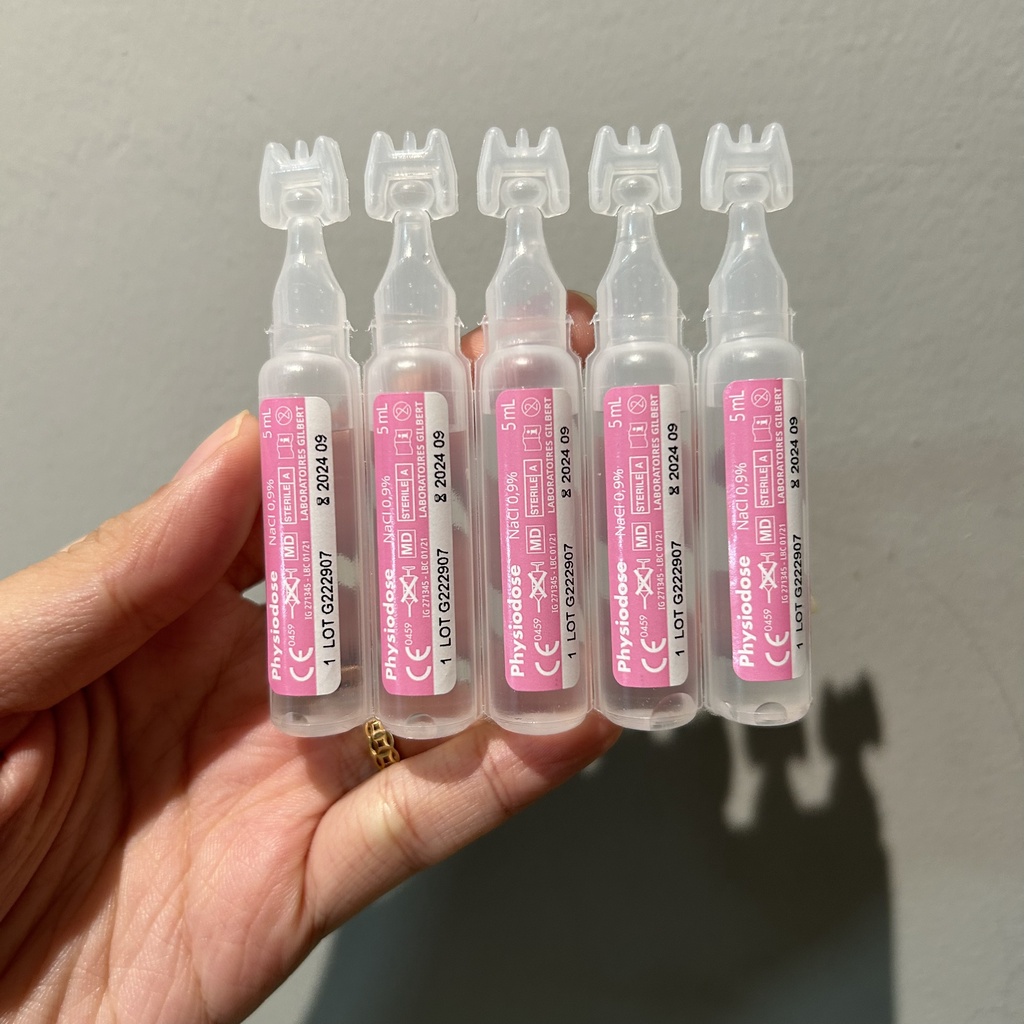 Nước muối sinh lý Physiodose Pháp 40 ống 5ml [MẪU MỚI]