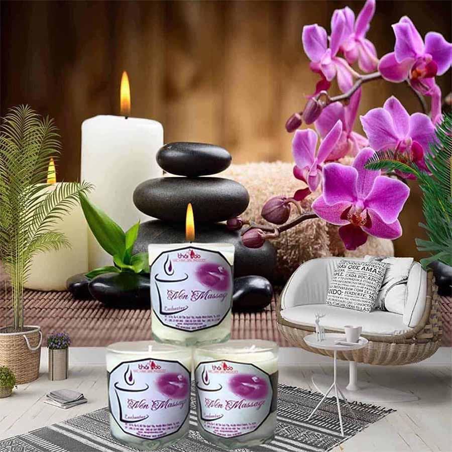 Nến Massage Body - Tinh Dầu Hương Sả ( 200g )