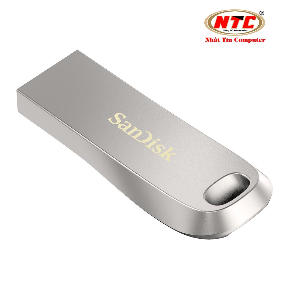 USB 3.1 SanDisk Ultra Luxe CZ74 128GB tốc độ đọc 400MB/s (Bạc) Nhất Tín Computer