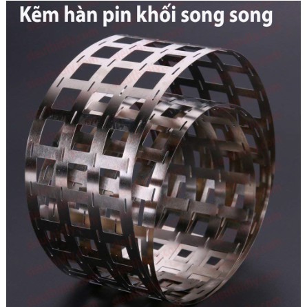 Kẽm hàn cell 3 hàng pin 18650 , 4 hàng pin 18650