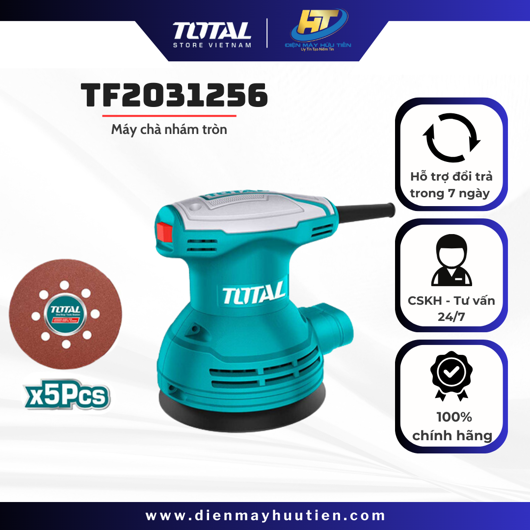 Máy chà nhám tròn 320w total tf2031256