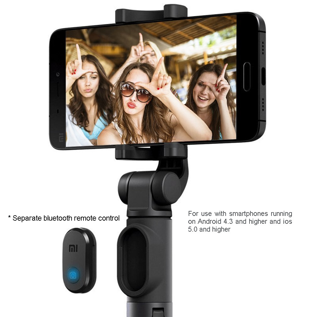 Xiaomi Foldable Tripod Selfie Stick Bluetooth With Wireless Shutter Selfie Stick For iPhone Android Xiaomi