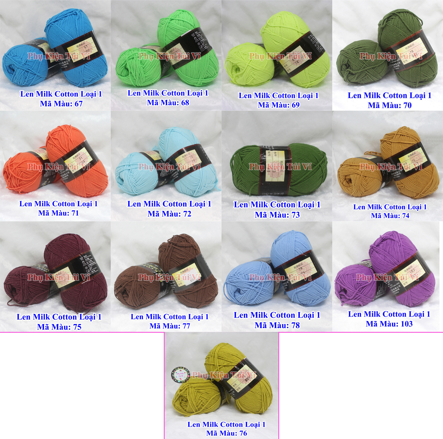 Len Milk Cotton Loại 1 (70k/1 cuộn)