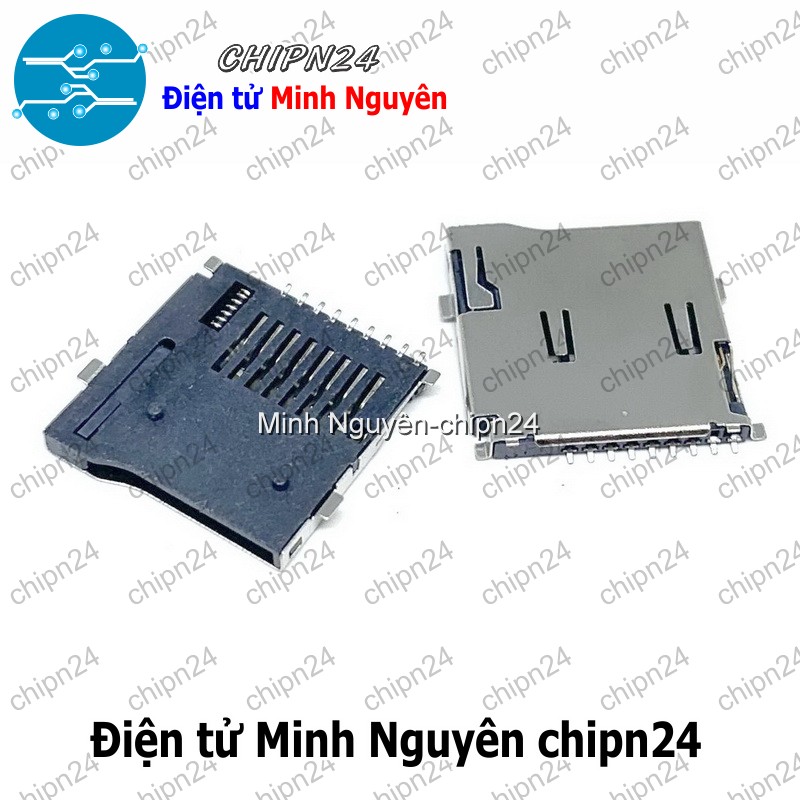 [2 cái] (TK1.2) Socket thẻ nhớ MicroSD V1 (có lò xo)