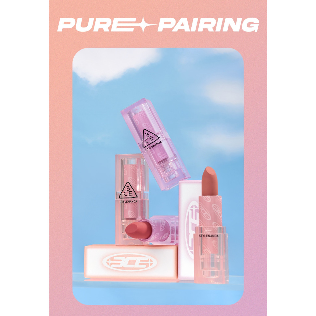 [Mới] Son Thỏi Lì 3CE Clear Layer Warm - Cool - New Take [Chill Move - Way Back- Hazy Rose - Better Mood - Fluffy Love]