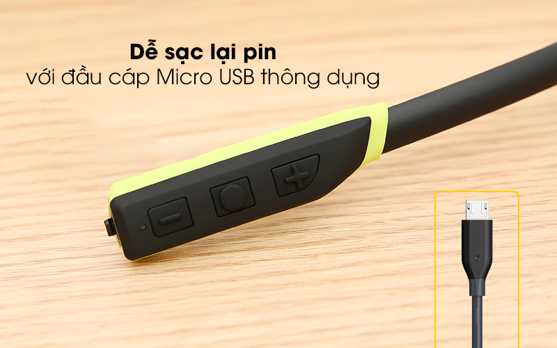 Tai nghe Bluetooth Mozard Flex4 Đen Xanh