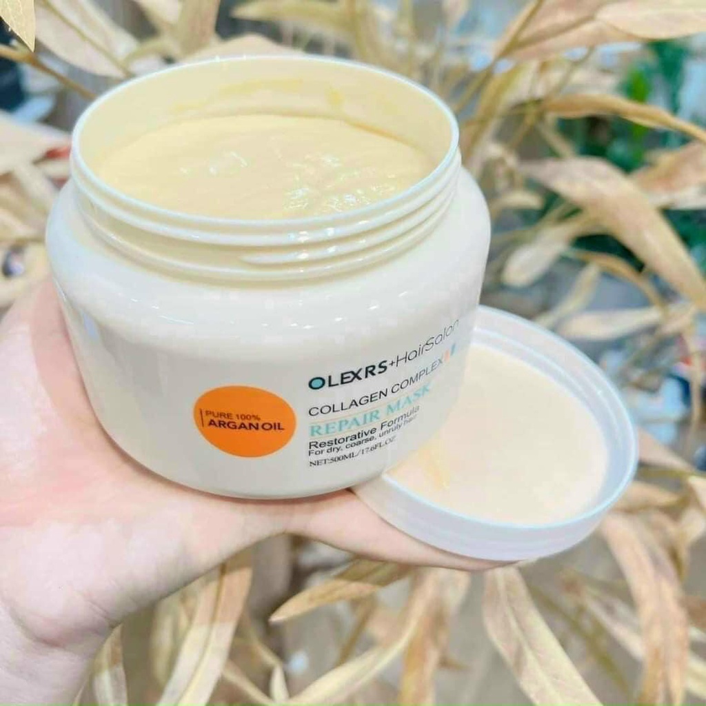 Kem Ủ Tóc Siêu Phục Hồi Tóc Hư Tổn Olexrs Collagen Complex 500ml