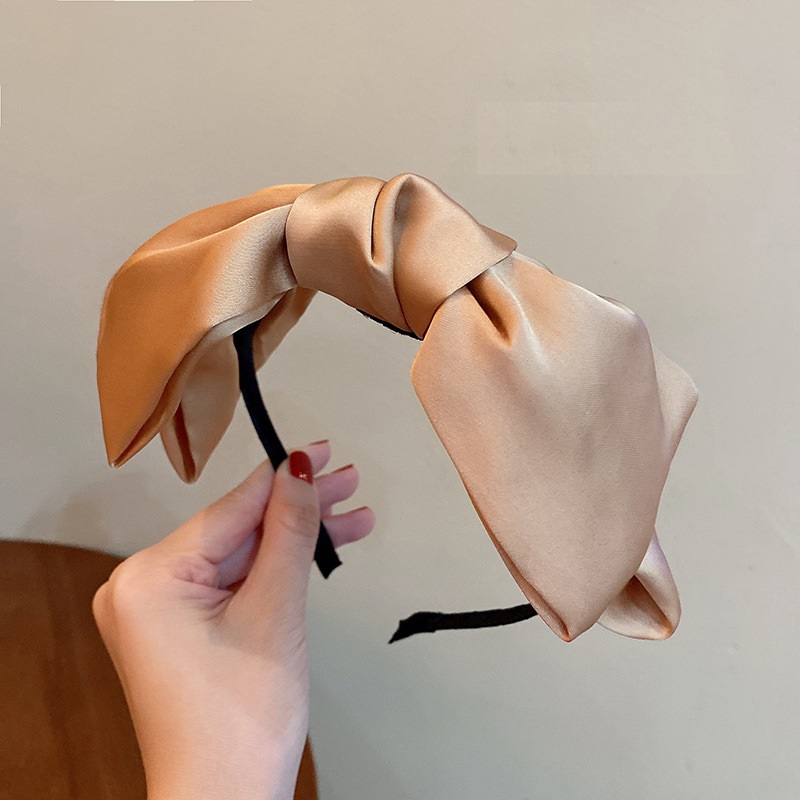 Bờm tóc, băng đô cài tóc đính nơ chất liệu lụa satin cao cấp
