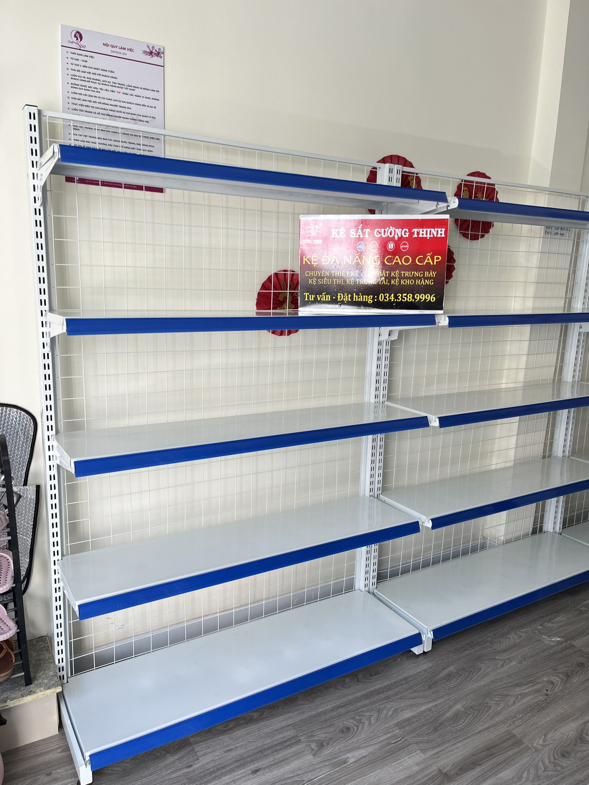 Kệ siêu thị đơn 5 tầng ( cao 1m8 x dài 1m2 x rộng 35cm) kệ siêu thị trưng bày