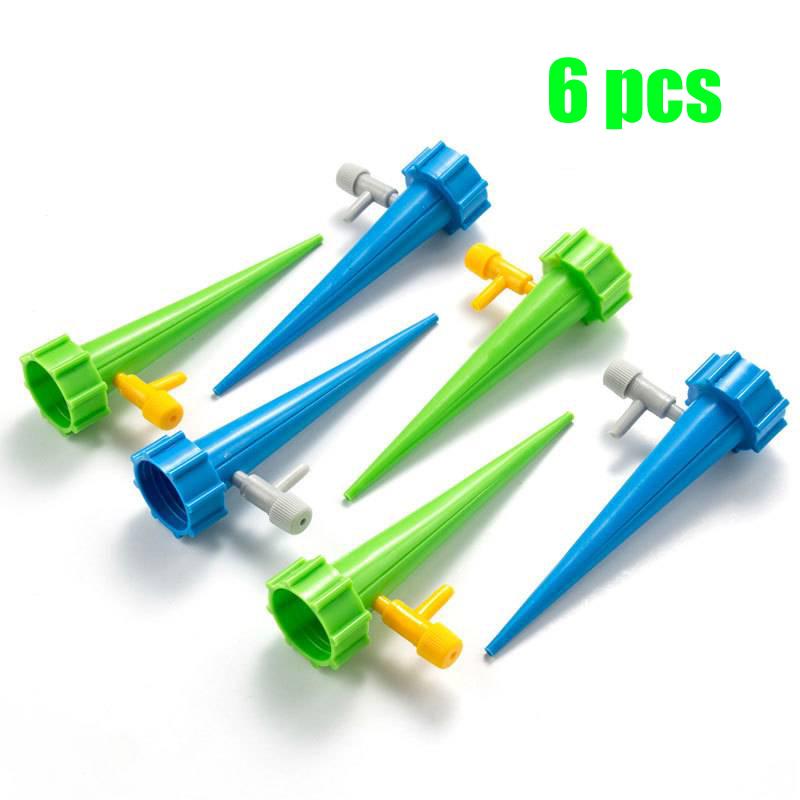 TERMATH 6/12 Pcs Plant Waterer, Self Watering Spikes System-Vacation Automatic Irrigation Watering Drip Devices with Slow Release Control Valve Switch for Outdoor Indoor Flower Vegetables
