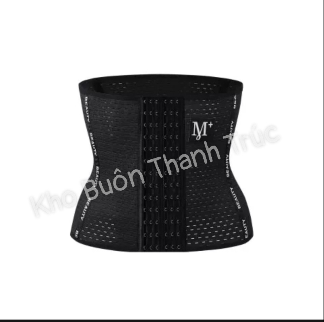 Đai Nịt Bụng Sợi Tre ARISA Cao cấp có Xương Thép Định Hình. Đai latex giảm mỡ 6 hàng móc cài