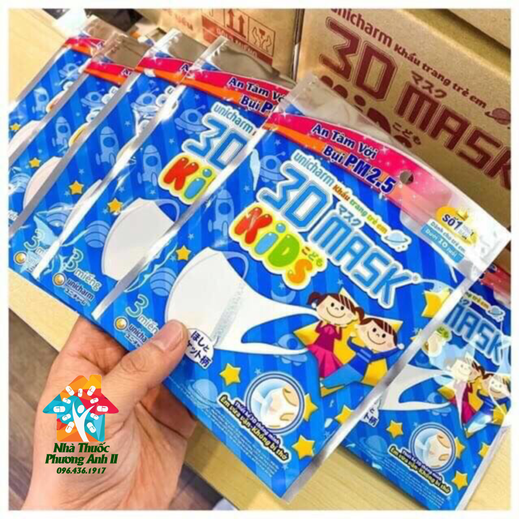 [HCM]Khẩu trang trẻ em 3D Kid Unicharm