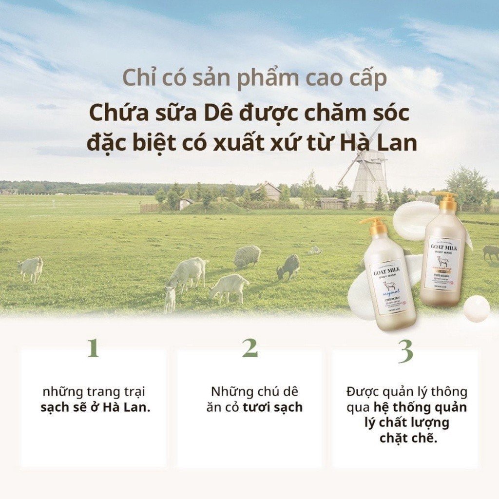 Sữa Tắm Shower Mate Sữa Dê Mật Ong Manuka 800ml