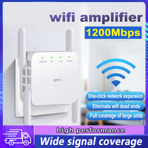Bộ mở rộng phạm vi không dây 5G 1200Mbps Bộ mở rộng Wifi Bộ lặp lại AP Băng tần kép Các thành phần mạng Tăng cường phạm vi WiFi