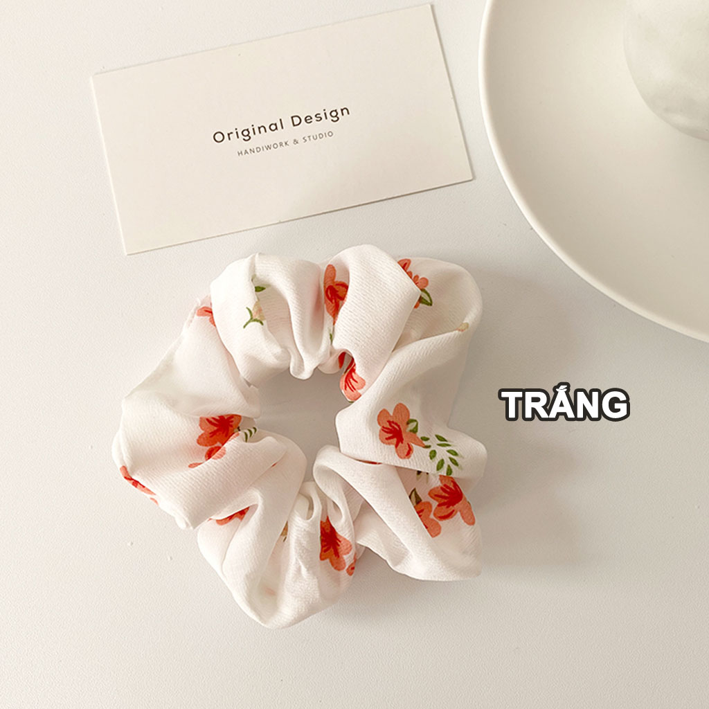 Buộc tóc vải Srcunchies Hoa Lan dễ dễ thương CT74