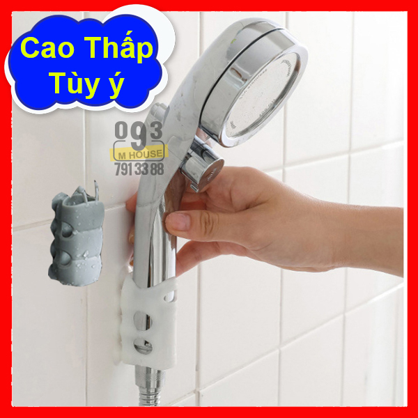 Bathroom Suction Cup Bracket Suction Cup Holder for Shower for over the Wall Durable Reusable Silicone Punch-free Shower Head Holder Reusable Durable Suction Cup Shower Bracket Mount Bathroom Wall Rack Stand Bathroom Accesso