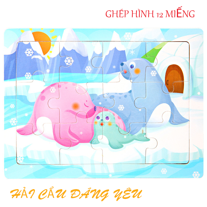 Tranh Ghép Gỗ 12 Miếng Cho Bé Yêu