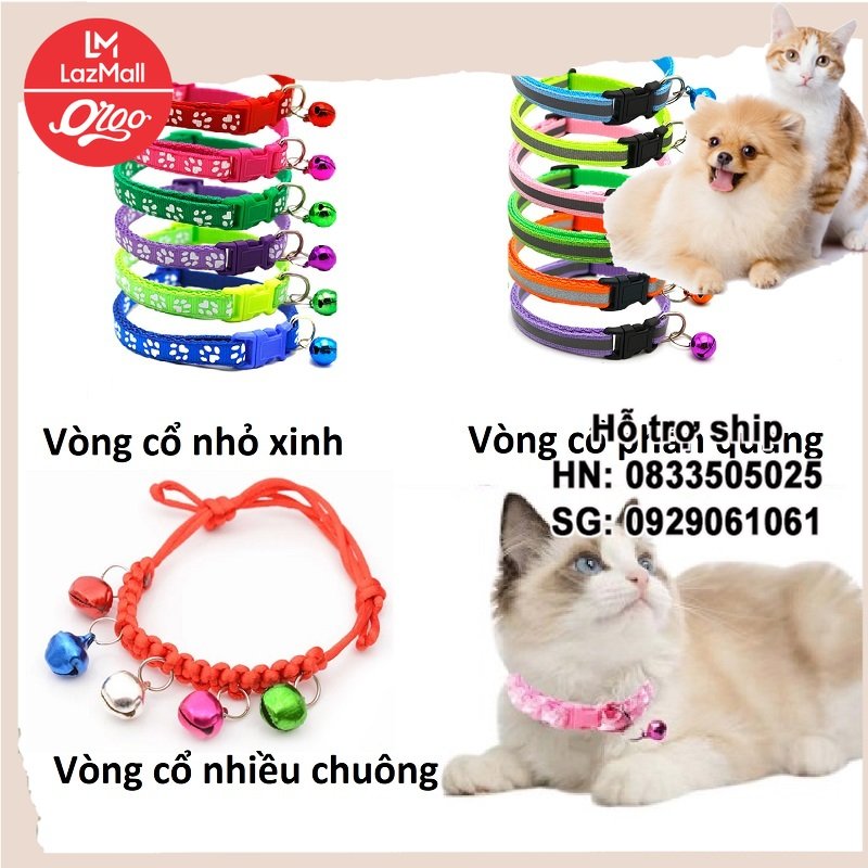 Orgo - Vòng cổ chó - Vòng cổ mèo nhiều màu đẹp ngẫu nhiên / vòng đeo cổ chó mèo / vòng cổ vải cho chó mèo / xích chó mèo / vòng cổ thú cưng / đeo cổ mèo - phân nhiều loại