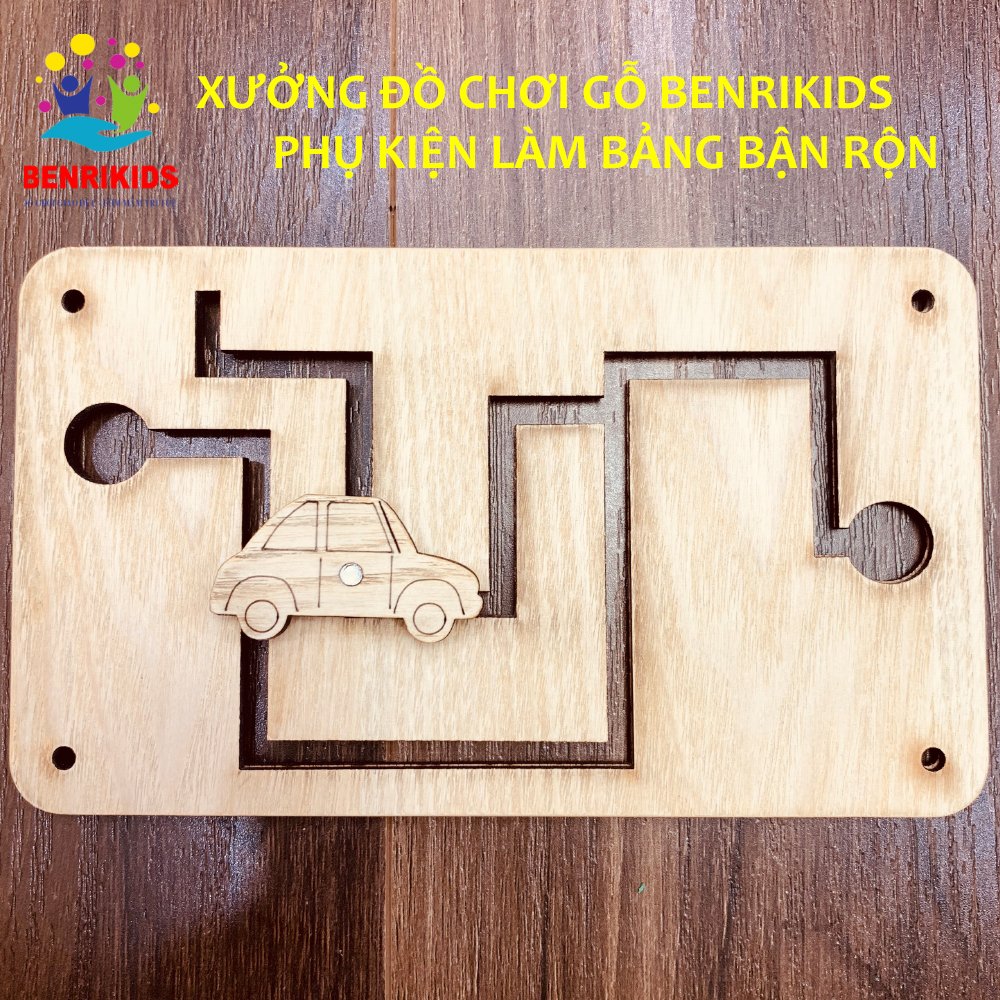 Mê Cung Ô tô Tìm Đường Zic Zac Bằng Gỗ Hàng Việt Nam, Đồ Chơi Phát Triển Tư Duy Trí Não Cho Bé, Phụ Kiện Tự Làm Bảng Bận Rộn BusyBoard