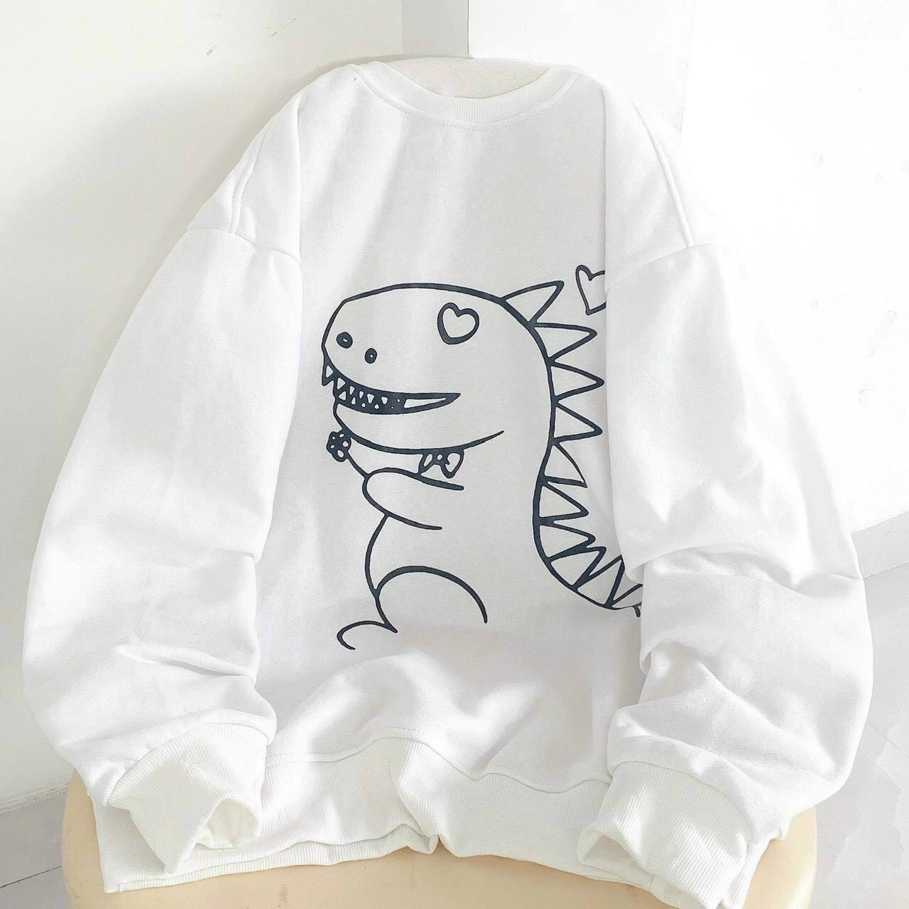 ÁO HOODIE NỮ-ÁO KHOÁC NAM NỮ IN KHỦNG LONG CHẤT VẢI NỈ BÔNG DÀY DẶN PHÔNG TRƠN RỘNG PHÚ MÔNG