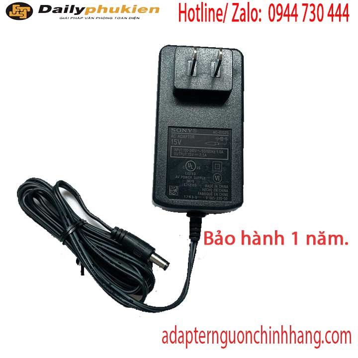 Sạc 15v 2.5a  cho loa không dây Sony