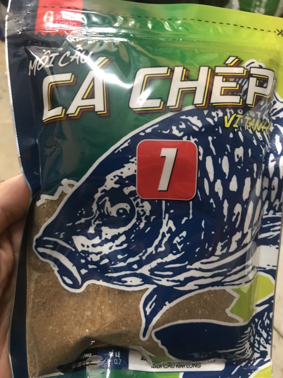 MỒI CÂU CÁ CHÉP KIM LONG SỐ 1 - 2 - 3 Vị Thơm, Tanh 250gr