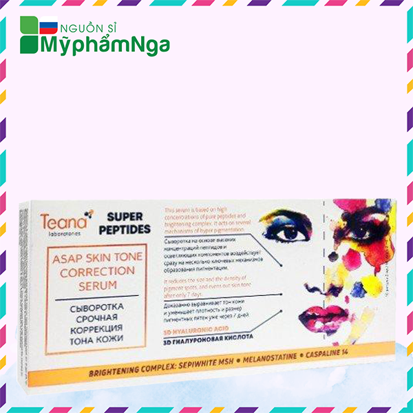 Serum Teana ASAP Super Peptides trắng da mờ thâm mụn, đồi mồi