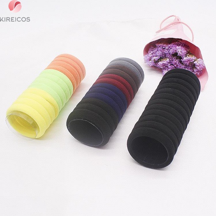 [HCM]Hộp 24 Dây Cột Tóc Buộc Tóc Trơn Nhiều Màu