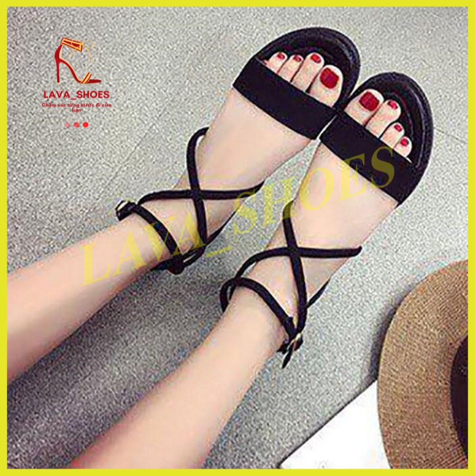 Women's Flat Sandals with Thin Straps and Round Straps Across the Feet - Db003