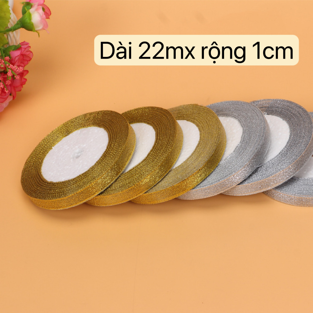 Td54-ruy băng viền kim tuyến 1cm; 2cmx22m