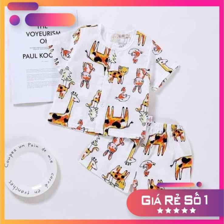Bộ xô Aden Anais mùa hè cho bé vải sợi bông tự nhiên cho bé từ 5-23 kg