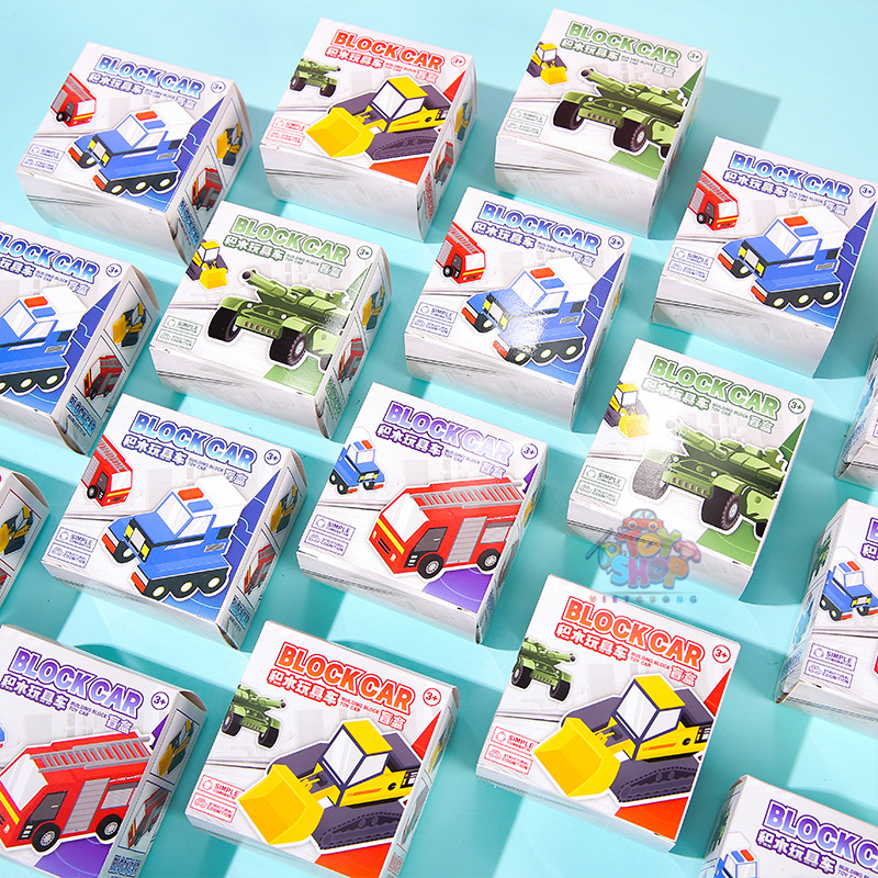 Bộ lắp ráp xe, lắp ráp khủng long lego mini cho bé tự lắp ráp