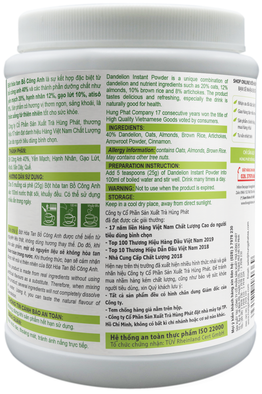 Bột Hòa Tan Bồ Công Anh - Trà Hùng Phát