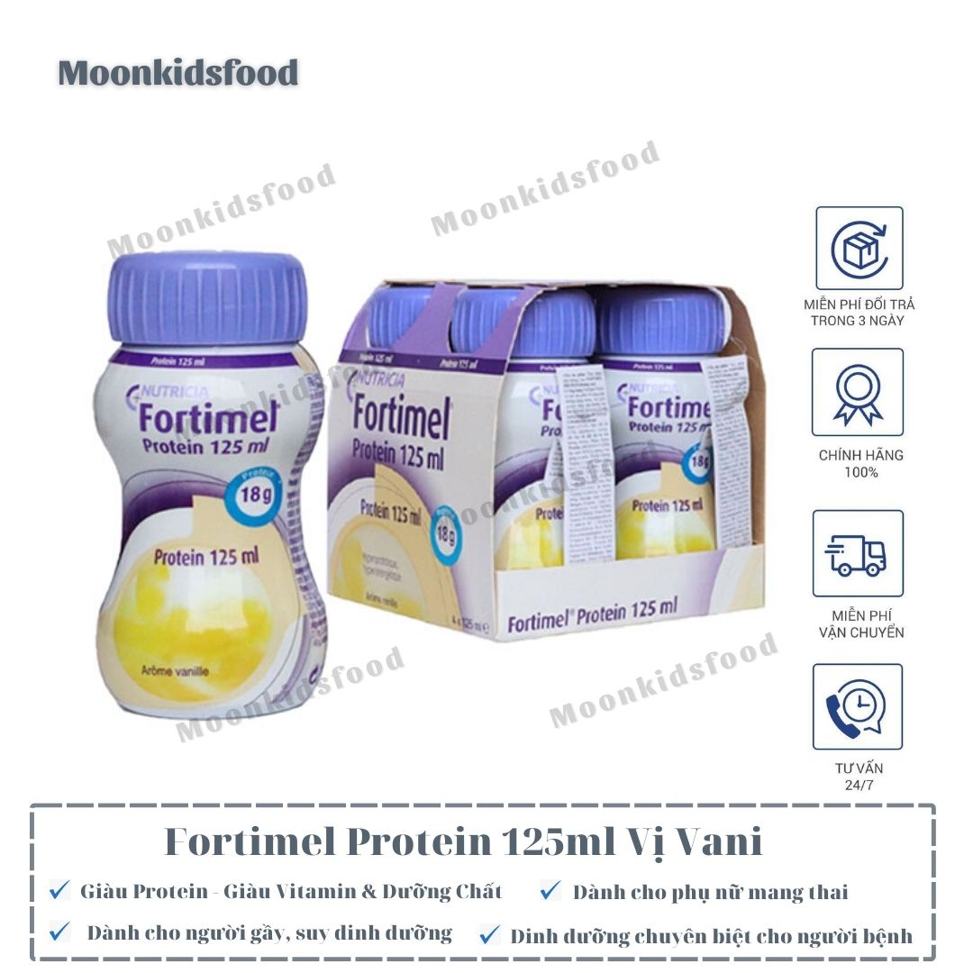 [10/2025]Sữa Fortimel Compact Protein Lốc 4 Chai Vị Vani 125ml