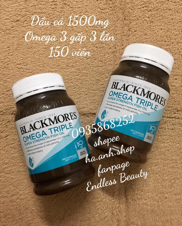 Blackmores Omega Triple Concentration Fish Oil 3x 150 viên