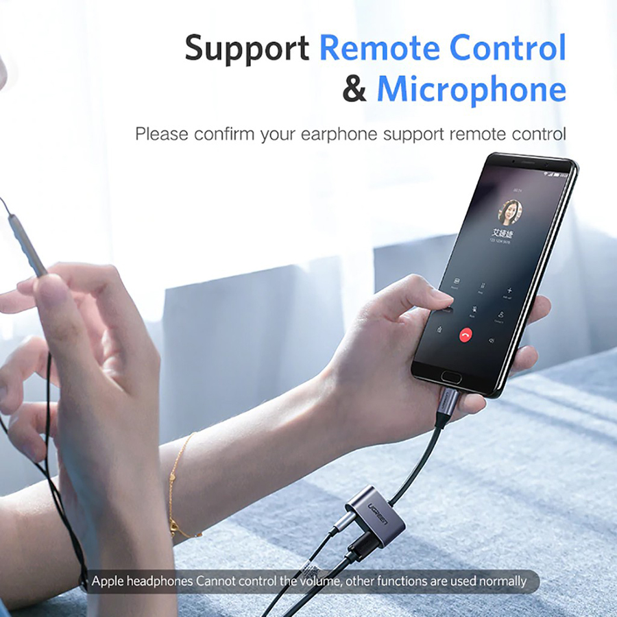 UGREEN 50596 - Cáp USB Type C ra Audio 3.5mm và USB-C cao cấp - HapuStore