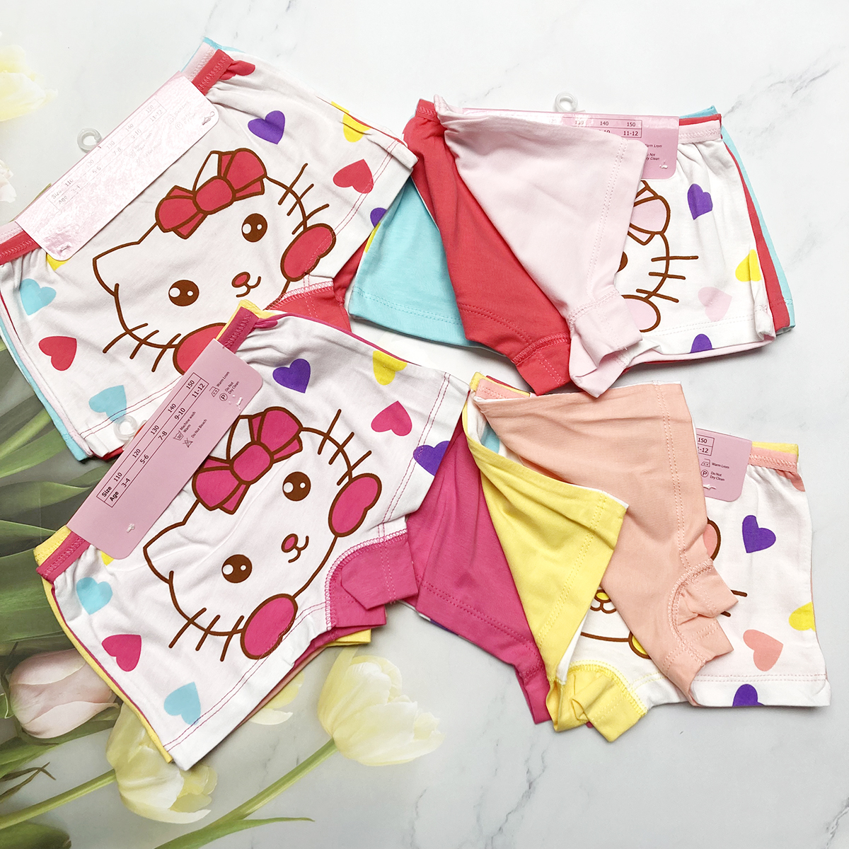 Set of 3 thigh chips from 7kg to 40kg for girl from Vietnam in Kitty heart-print-qc14