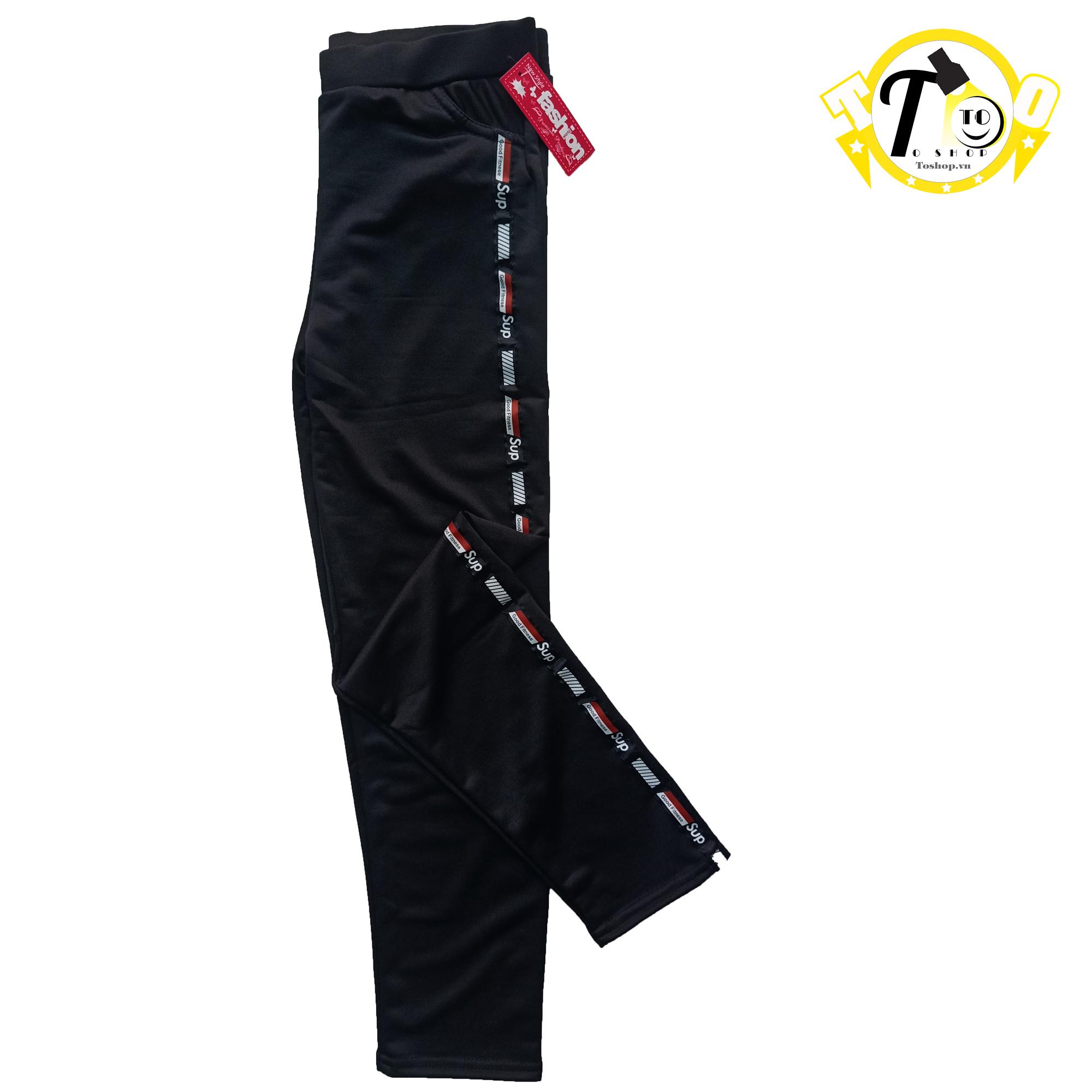 [HCM]Quần Thun Nữ ôm body - legging nữ ( Sọc trắng đỏ Sup thời trang ) Sup