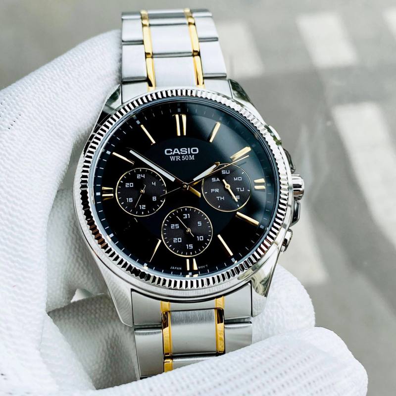 Đồng hồ nam dây demi Casio MTP 1375SG-1AV Bảo hành 1 năm- Pin trọn đời Hyma watch